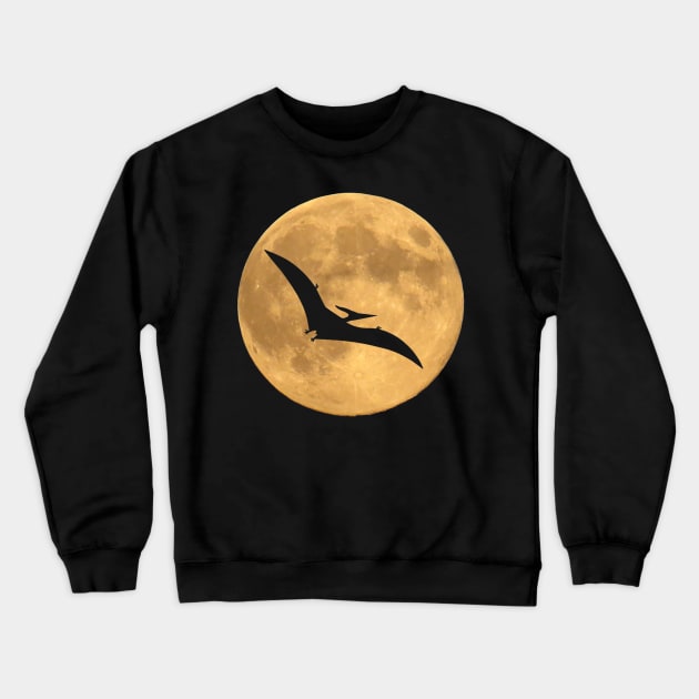 Pterodactyl Moon Crewneck Sweatshirt by Daz Art & Designs